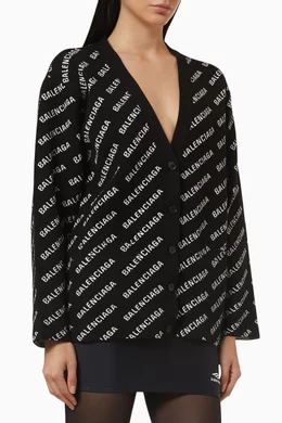 Balenciaga 2025 logo cardigan