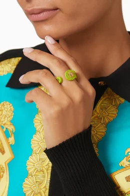 Buy Versace Yellow Medusa Safety Pin Ring for Women in Saudi Ounass