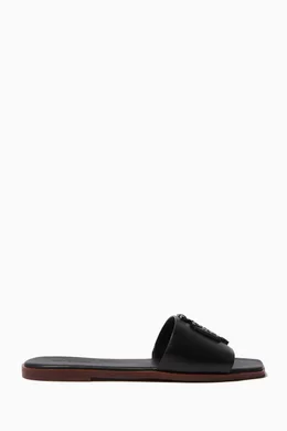 Tory burch black slides sale