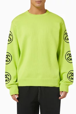 Yellow cheap stussy sweater