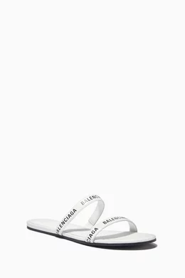 Balenciaga round flat sandals clearance