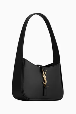 Buy SAINT LAURENT Black Mini Le 5 A 7 Hobo Bag in Smooth Leather
