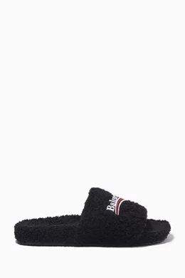 Puma fluffy slides cheap fake sales