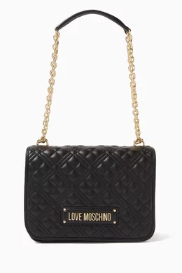 Love moschino quilted faux leather shoulder bag hotsell