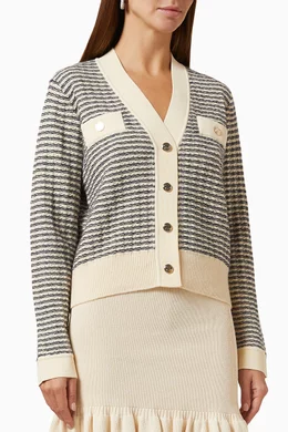 Sandro outlet striped cardigan