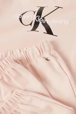 Buy Calvin Klein Pink Logo Tracksuit in Cotton for Baby Girls in