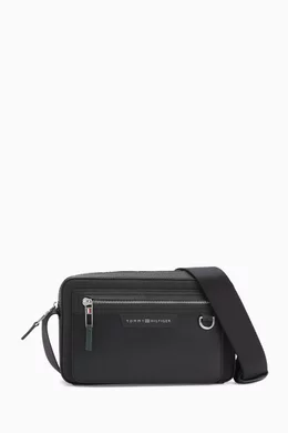 Buy Tommy Hilfiger Black Small TH Business Reporter Crossbody Bag