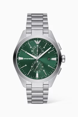 Armani watch 2025 mens silver