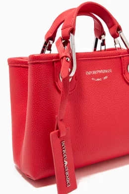 Buy Emporio Armani Red XS My EA Tote Bag in Faux Leather for Women