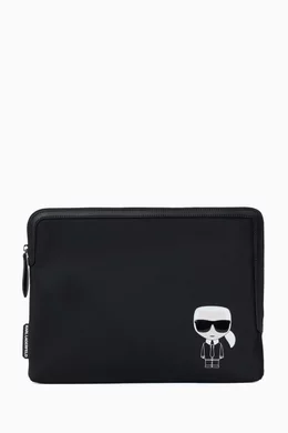 Buy Karl Lagerfeld Black K/Ikonik Laptop Bag in Leather for WOMEN in Saudi