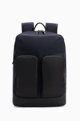 Buy Tommy Hilfiger Blue TH City Commuter Tech Backpack in Nylon
