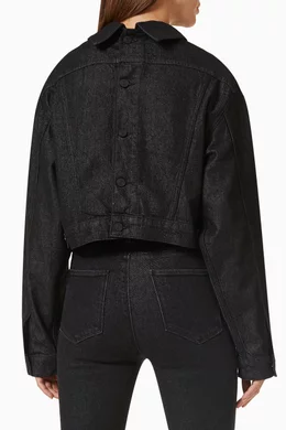Cara cropped denim jacket clearance