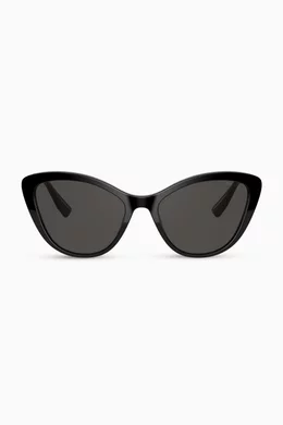 Miu miu black hotsell cat eye sunglasses
