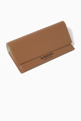 Burberry check detail 2025 round frame sunglasses