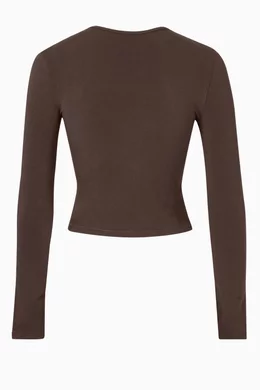 Buy SKIMS Brown New Vintage Long Sleeve T-shirt for Women in Saudi