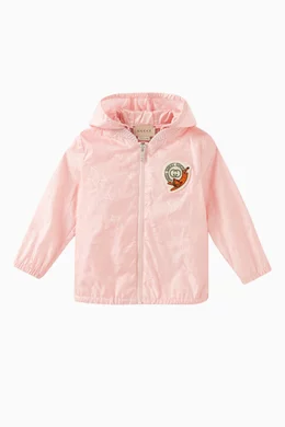 Buy Gucci Pink Multistar Jacket in Nylon for Baby Girls in Saudi