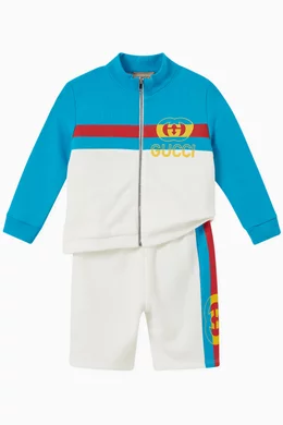 Buy Gucci White Logo Jacket in Cotton for Baby Boys in Saudi Ounass