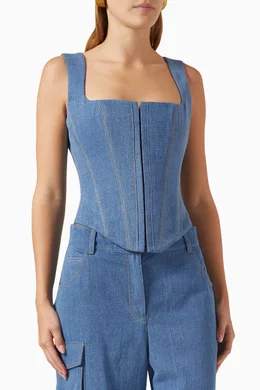 Buy Rozie Corsets Denim Corset Top online