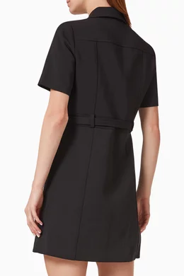 Buy Michael Kors Stretch Crepe Belted Utility Dress