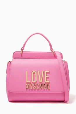 Love Moschino Borsa Lettering Faux Leather Bag
