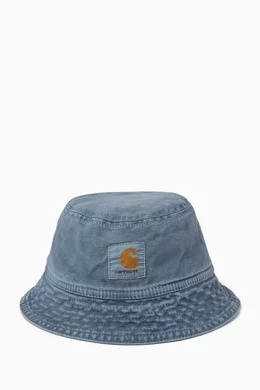 Buy Carhartt WIP Blue Bayfield Bucket Hat in Organic Cotton Canvas
