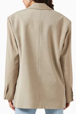 Gelso Oversized Blazer - Light Taupe Melange – The Frankie Shop