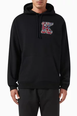 Buy Kith Black Kith Needlepoint Hoodie in Cotton fleece for MEN in