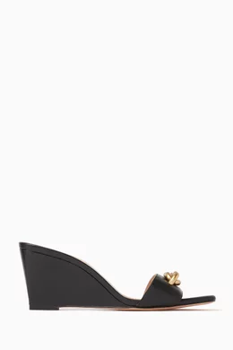 Coach black wedge sandals clearance