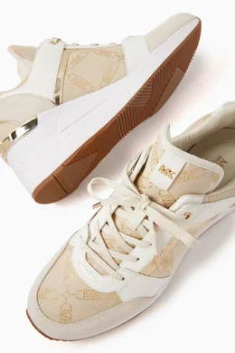 Michael kors georgie top canvas and leather sneaker