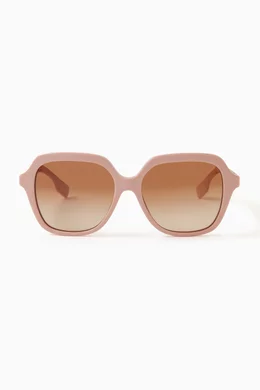 Buy Burberry Black Oversized Square Sunglasses in Acetate for