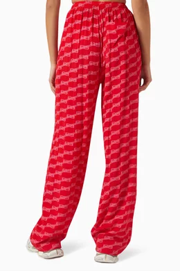 Buy Balenciaga Red Pyjama Pants in BB Monogram for Women in Saudi