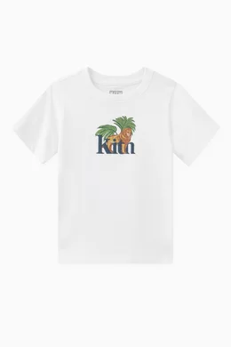 Buy Kith White Novelty Lion Graphic T shirt in Cotton for UNISEX