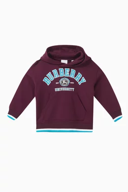 Buy Burberry Red Logo print Hoodie in Cotton for Boys in Saudi