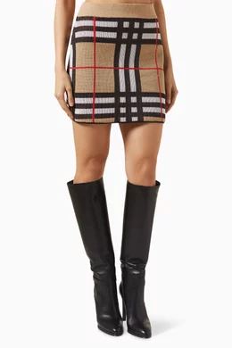 Burberry check skirt womens sales