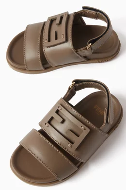 Fendi logo sandals top