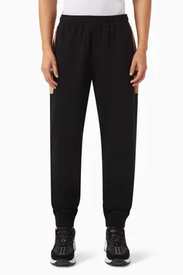 Buy Burberry Black Stephan Sweatpants in Cotton Blend for Men in
