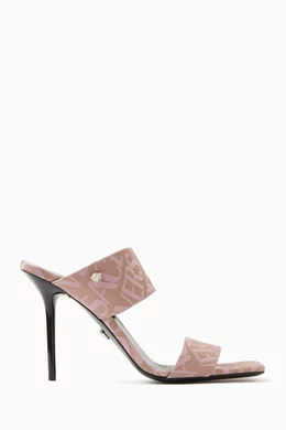 Buy Versace Multicolour VERSACE Allover Mules in Jacquard for