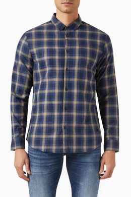 Armani checked shirt new arrivals