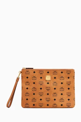 Mcm wristlet clearance zip pouch