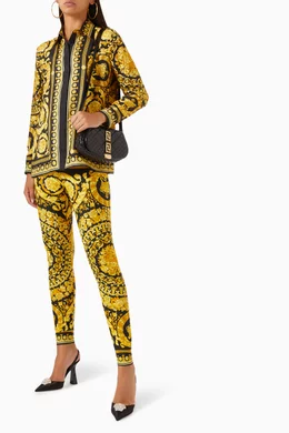 Buy Versace Multicolour Barocco-print Shirt in Silk for Women in