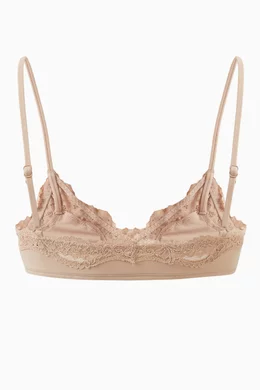 Skims Fits Everybody Lace Scoop Bralette In Clay