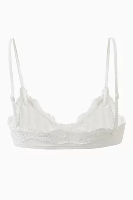Womens Skims white Fits Everybody Lace-Trim Scoop Bralette