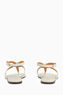 Gucci white flat sandals online