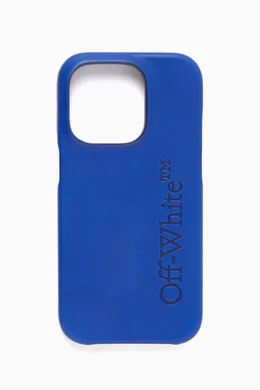 Buy Off-White Blue OW Bookish iPhone 14 Pro Case for Men in