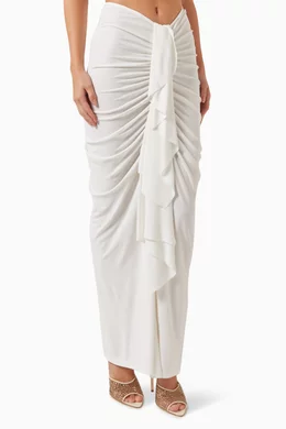 Draped wrap maxi on sale skirt