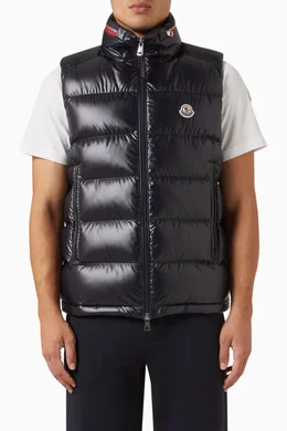 Buy Moncler Blue Ouse Vest in Recycled Nylon for Men in Saudi