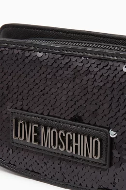 Love Moschino sequin leggings in black