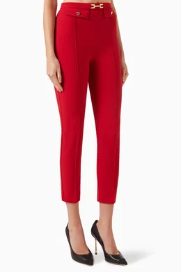 Women's Crepe Pant in Red