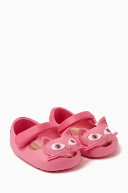 Mini melissa pink cat shoes clearance