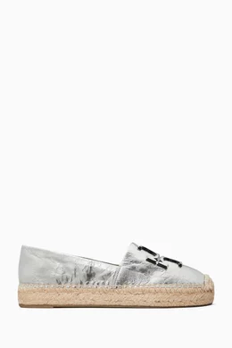 Tory burch silver espadrilles shop